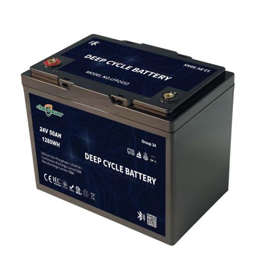 Super High Output Lithium Ion Phosphate Battery Deep Cycle 24V 50Ah Lifepo4 Battery Pack For Marine Automobile Starting Energe Storage System