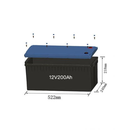 12V 80Ah 90Ah 100Ah 120Ah 24V 40Ah 50Ah 60Ah LiFePO4 Plastic Battery Box Ion Lithium Battery Case