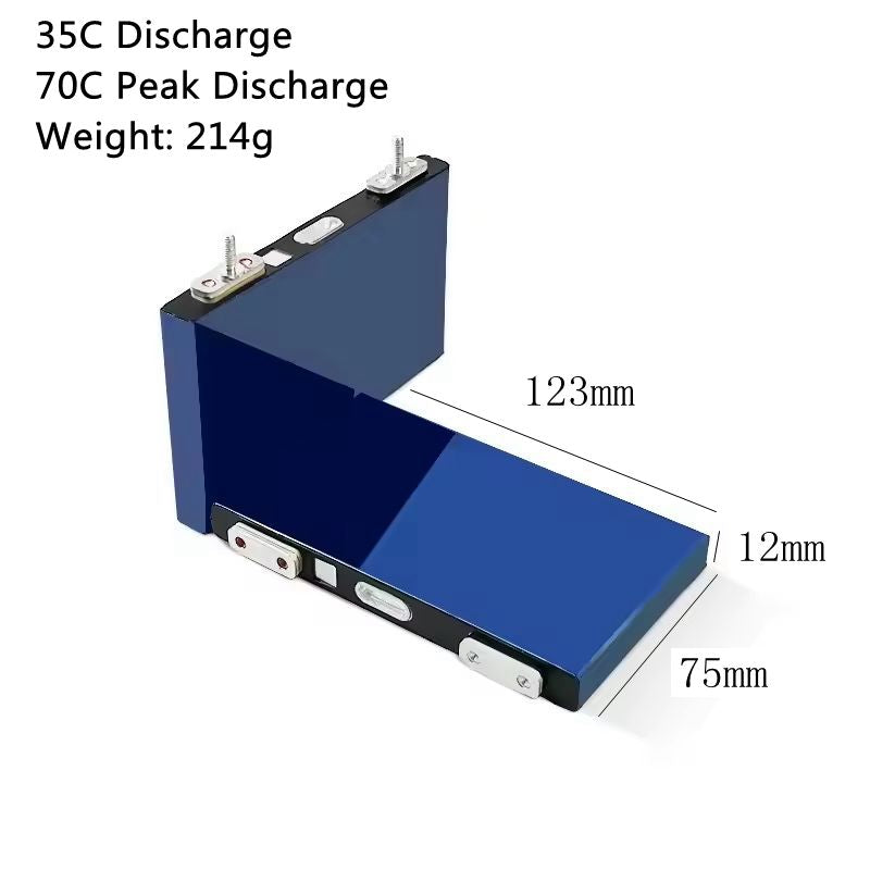 35C 70C Rechargeable 3.7V 6Ah Lithium Ion Prismatic Battery Cell