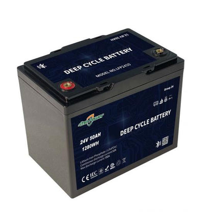 Super High Output Lithium Ion Phosphate Battery Deep Cycle 24V 50Ah Lifepo4 Battery Pack For Marine Automobile Starting Energe Storage System
