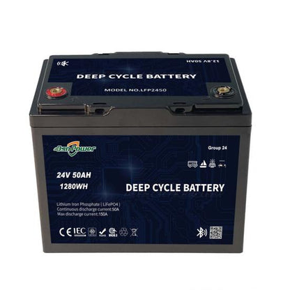 Super High Output Lithium Ion Phosphate Battery Deep Cycle 24V 50Ah Lifepo4 Battery Pack For Marine Automobile Starting Energe Storage System