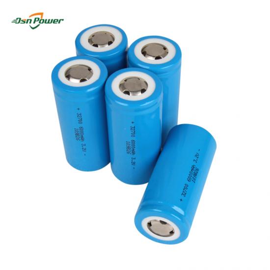 3.2v 32700 LiFePO4 Battery Rechargeable Lithium Cell 6Ah For Deep Cycle Solar